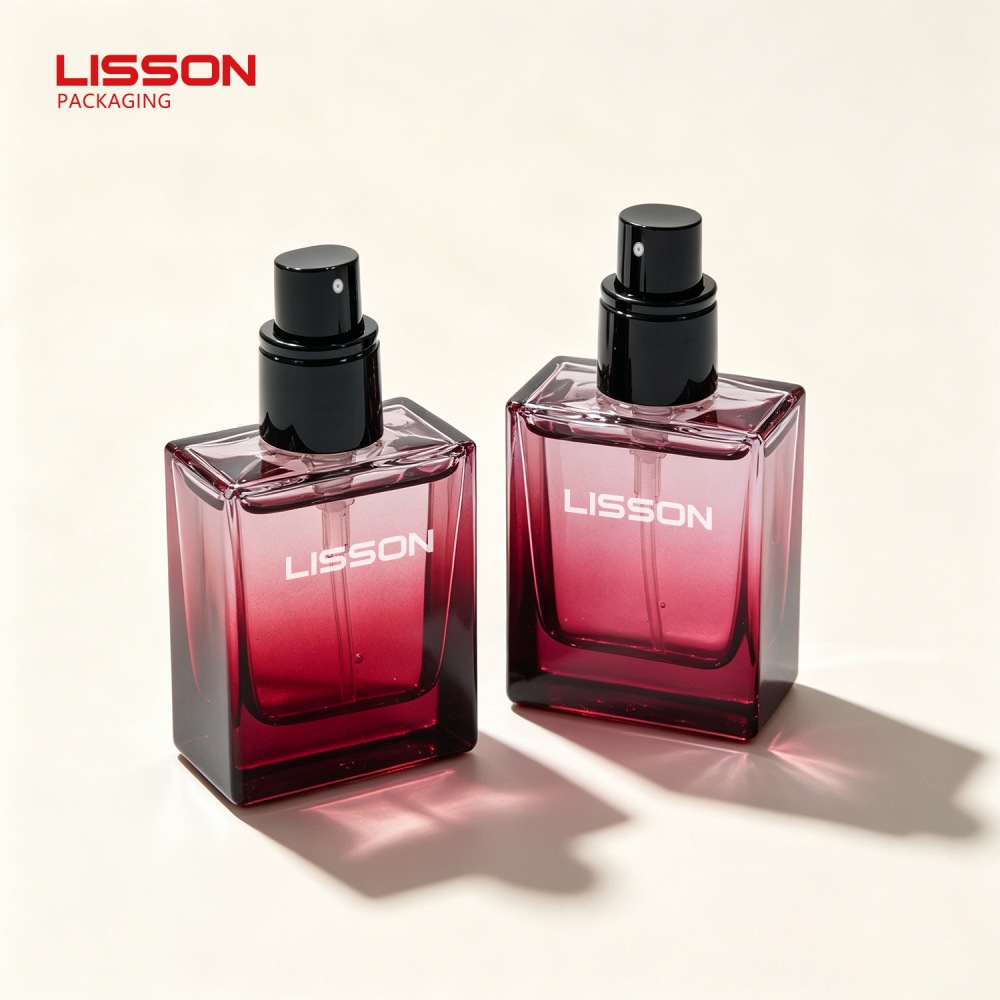 30 ml Lüks Düz Kare Gradyan Cam Parfüm Şişesi