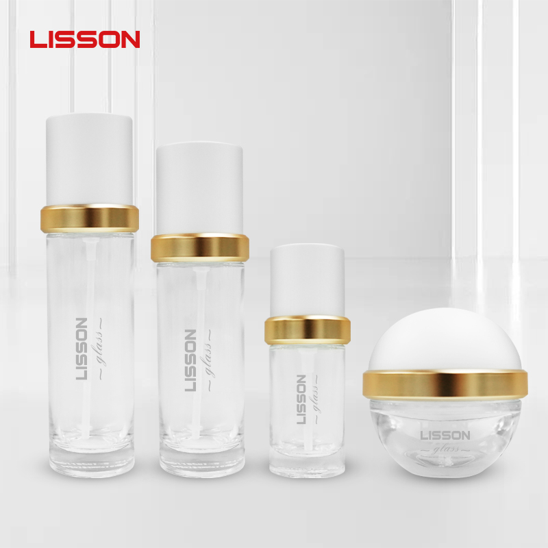 Skincare Glass Bottles and Jars Packaging Set
