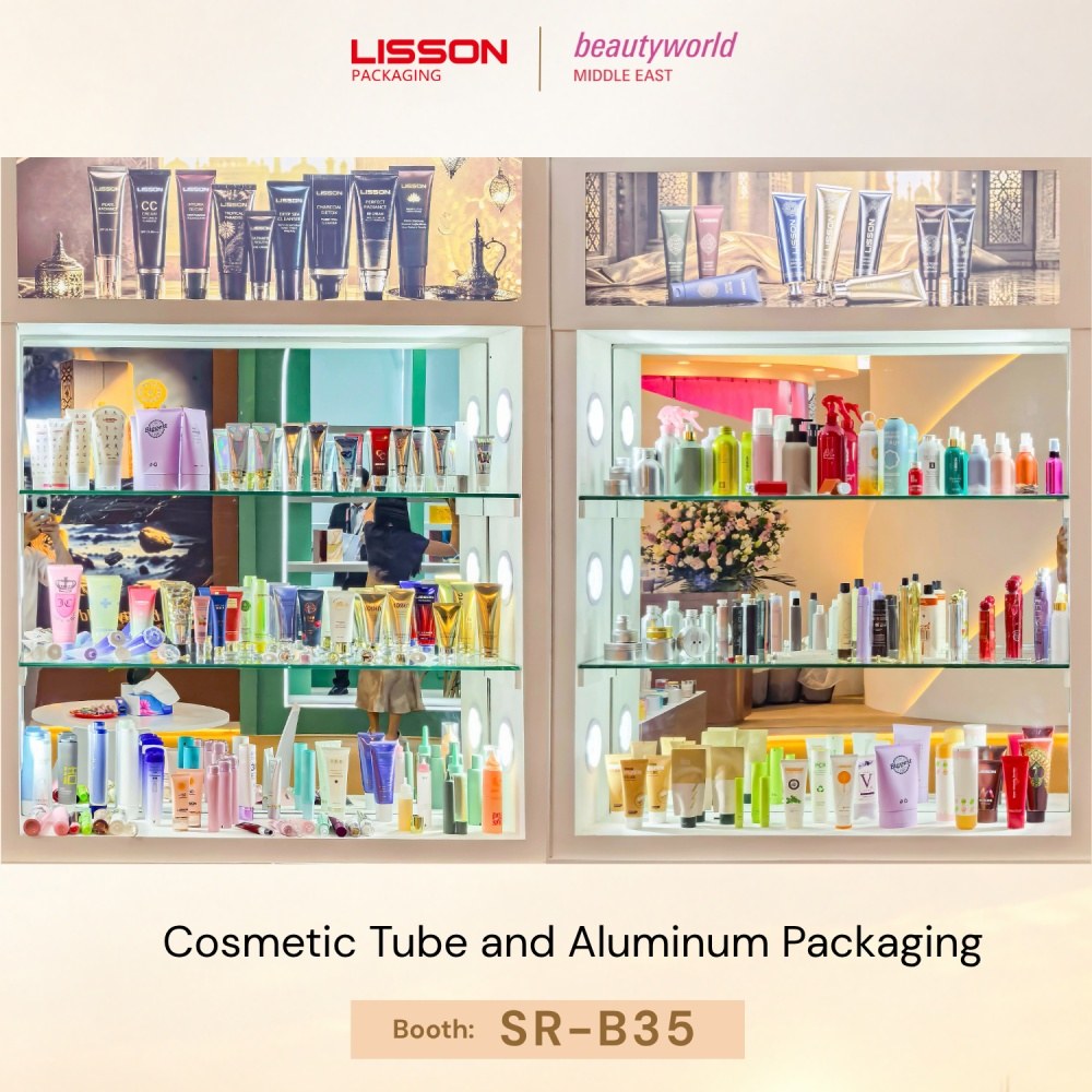 Cosmetic Tubes and Aluminum Bottles Packaging Solutions on Display